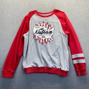 Parish Nation Sweater Pullover Men Size 2XL XXL Red&Gray Long Sleeve Logo Cotton